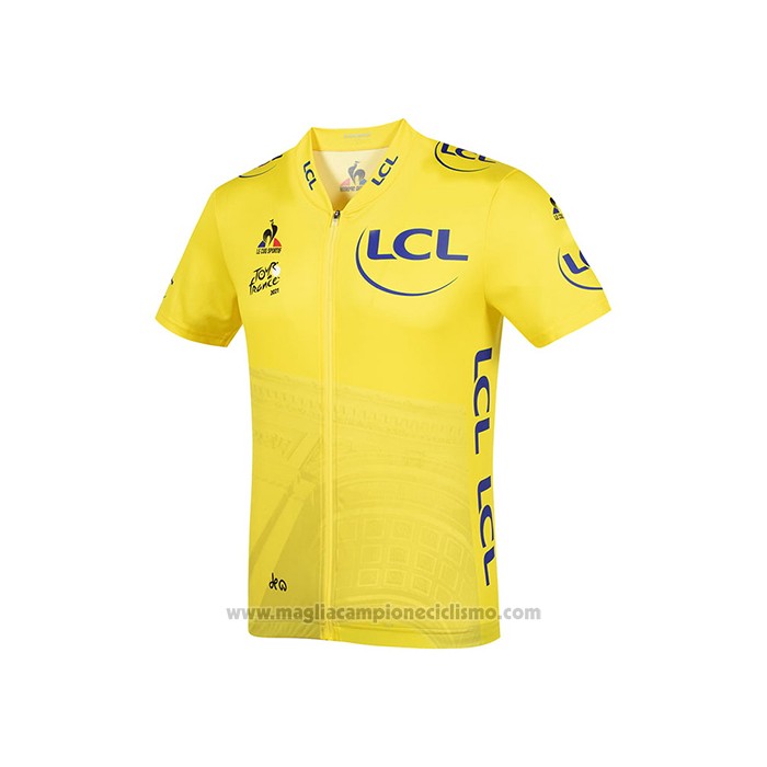 2021 Abbigliamento Ciclismo Tour de France Giallo Manica Corta e Salopette